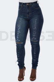 Fresh Gyal Jeans Taille Haute - Brut