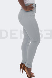 Super Stretchy Jeans Taille Haute - Gris Clair