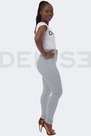 Super Stretchy Jeans BadGirl - Gris Clair