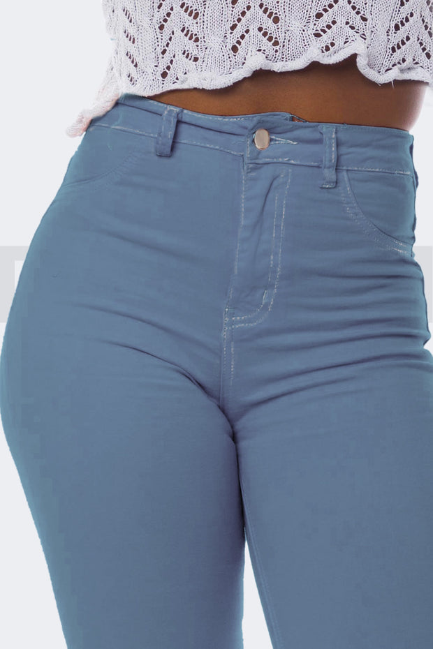 Super Stretchy Jeans Taille Haute - Bleu Horizon