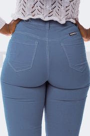 Super Stretchy Jeans Taille Haute - Bleu Horizon
