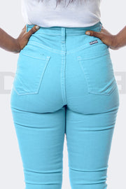 Super Stretchy Jeans Taille Haute - Lagon