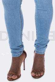 Super Stretchy Jeans Taille Haute - Light Blue