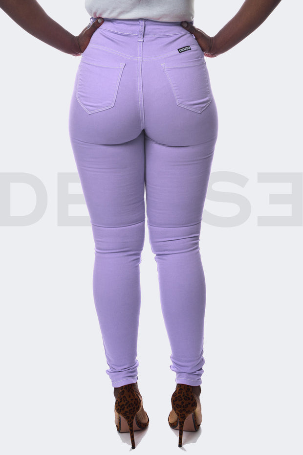 Super Stretchy Jeans Badass Lady - Lilas