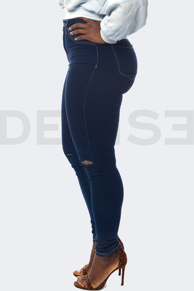 Super Stretchy Jeans BadGirl - Marine