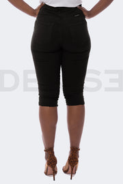 Stretchy Line Bermuda Taille Haute - Noir