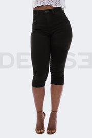 Stretchy Line Bermuda Taille Haute - Noir
