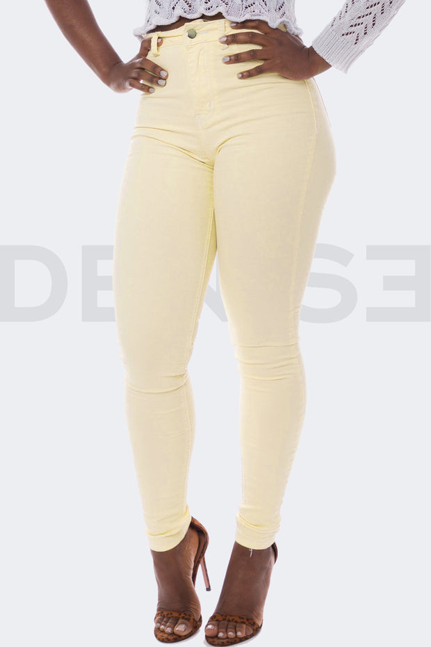 Super Stretchy Jeans Taille Haute - Sorbet Citron