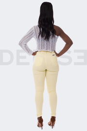 Super Stretchy Jeans Taille Haute - Sorbet Citron