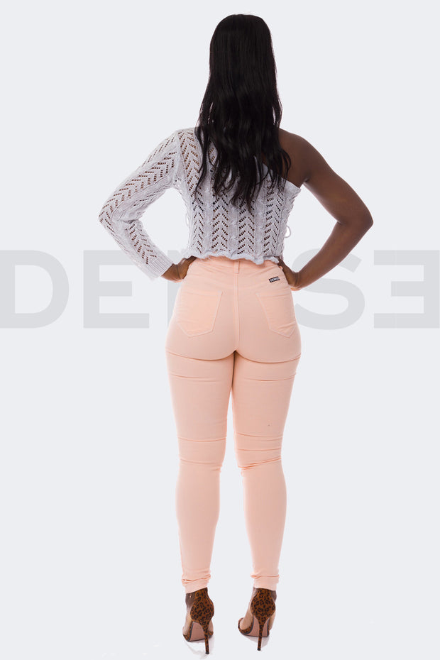 Super Stretchy Jeans Badass Lady - Abricot