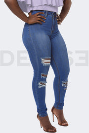 Super Stretchy Jeans Badass Lady - Bleu Medium