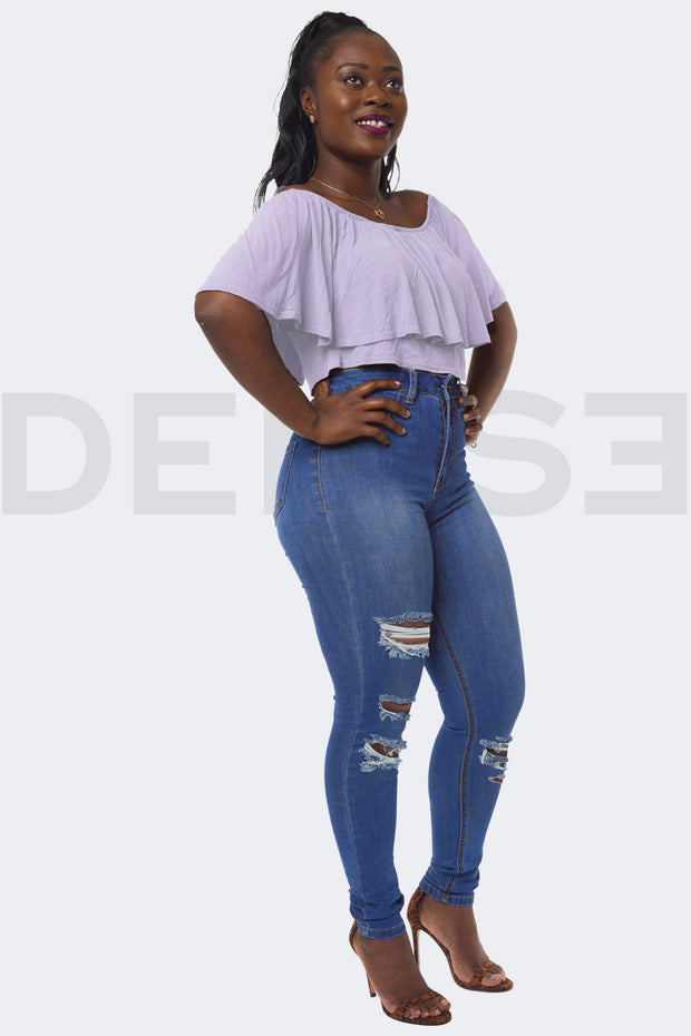 Super Stretchy Jeans Badass Lady - Bleu Medium
