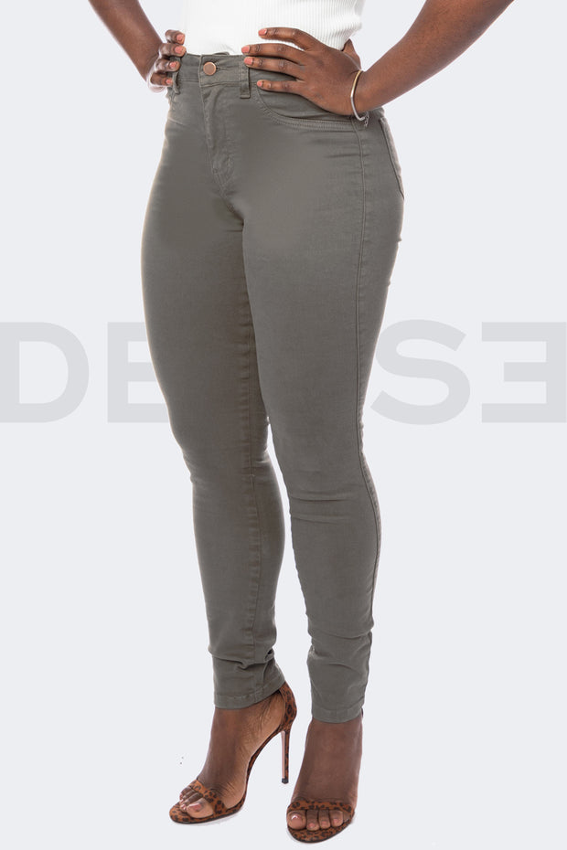 Super Comfy Jeans Taille Haute - Gris