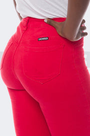 Super Stretchy Jeans BadGirl - Rouge