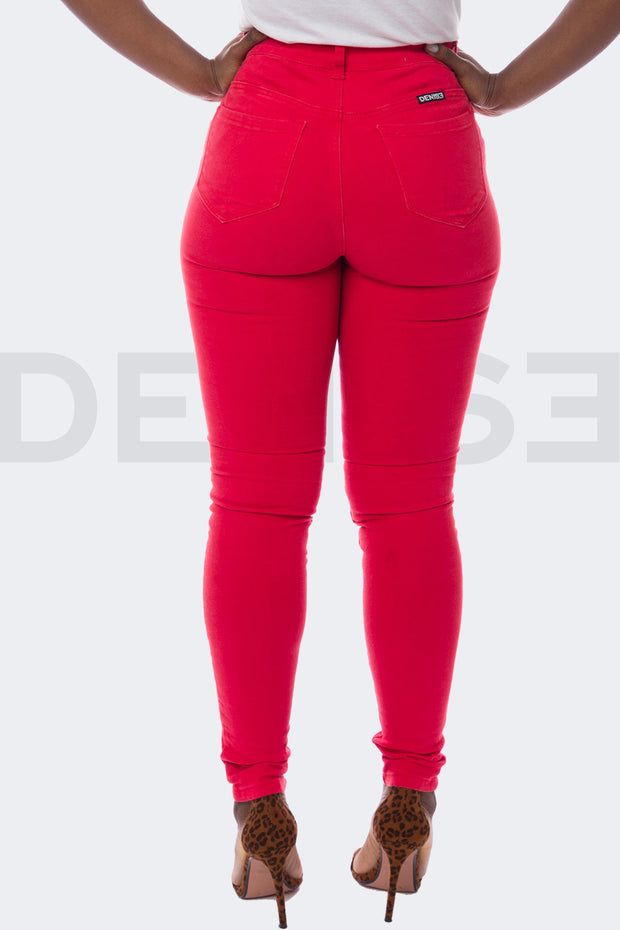 Super Stretchy Jeans Badass Lady - Rouge