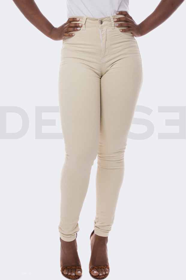 Super Stretchy Jeans Taille Haute - Sable