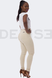 Super Stretchy Jeans Taille Haute - Sable