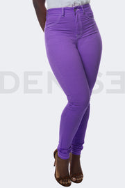 Super Stretchy Jeans Taille Haute - Ultra Violet