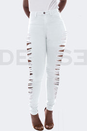 Super Stretchy Jeans Wow Mama - Blanc