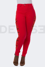 Super Stretchy Jeans Wow Mama - Rouge